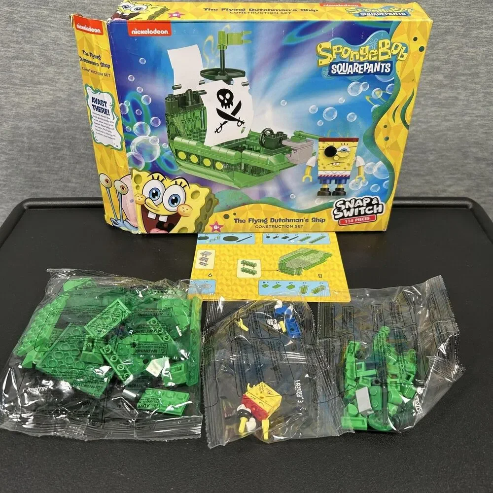 Snap & Switch SpongeBob SquarePants Flying Dutchman Ship 114pc Blocks Set New